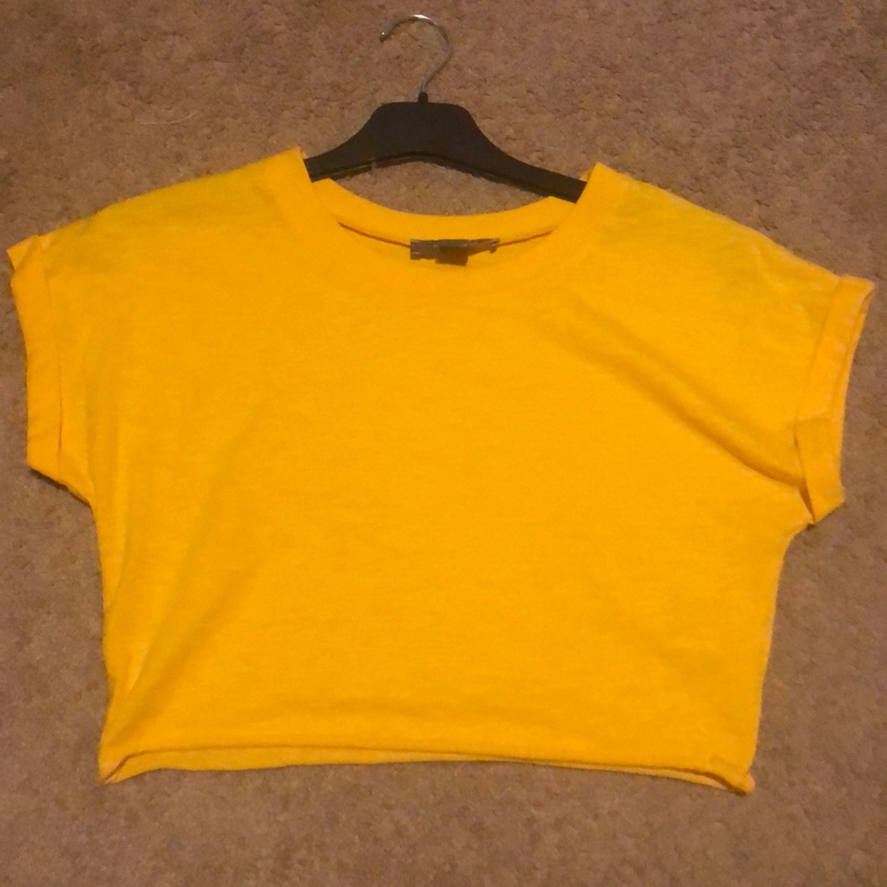 Yellow crop top